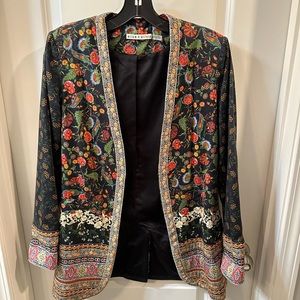 Alice And Olivia Oriental style embroidered jacket size Small
